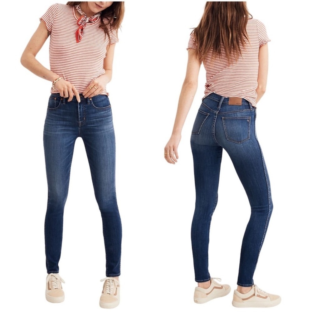 Madewell 10" High-Rise Skinny Jeans in Danny Wash: TENCEL™ Denim Edition